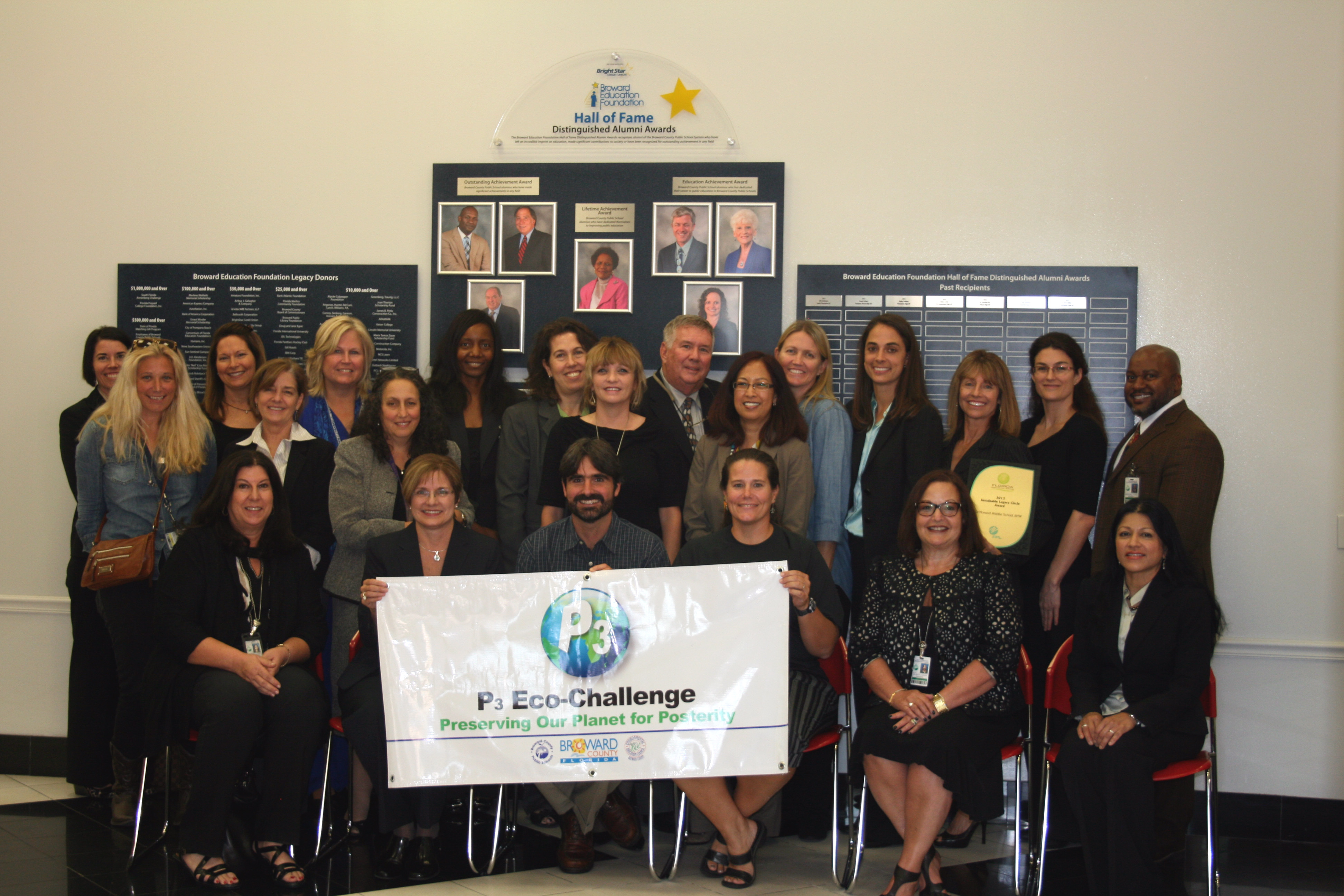 The P3 Team and some of the 2012-13 winners 